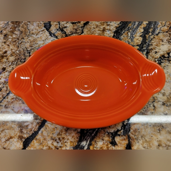 Fiesta 9 1/8 Inch Oval Individual Casserole 13 OZ POPPY - Picture 1 of 2